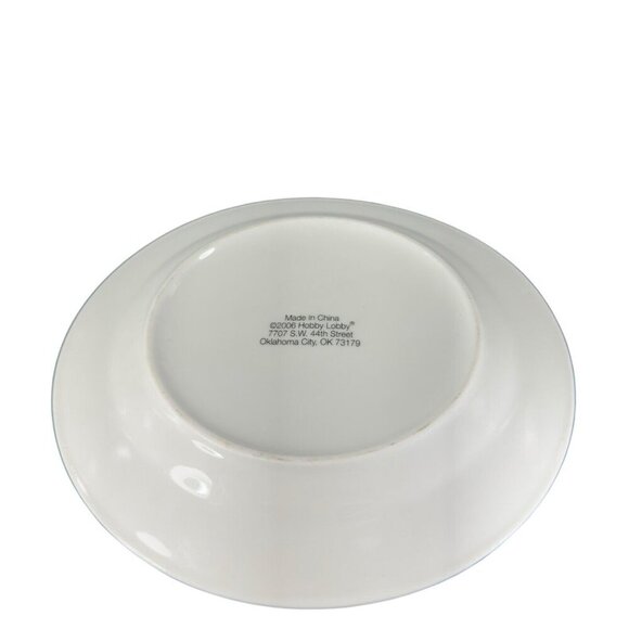 2006 Hobby Lobby Ceramic Round Dish Plate Set 4 Santa Claus Holiday Christmas - Picture 4 of 16